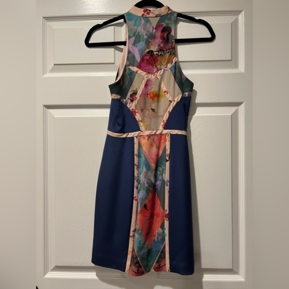 Nicole Miller floral halter dress size 0 - Picture 4 of 4